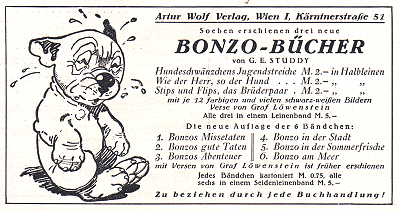 Advert for German Bonzo books