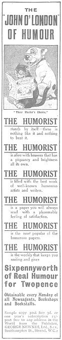 Humorist Advert in John O'Londons