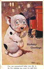 Birthday Greetings. I've just remembered what date this is . . . .