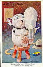 A birthday wish. Here's wishing many blithe and gay . . . .
